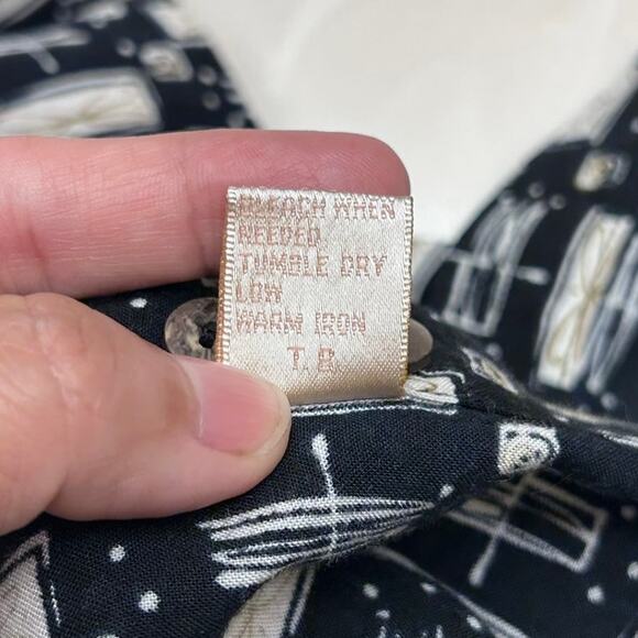 Campia Moda Men's Short Sleeve Button Down Shirt Geometric Print Large - Picture 4 of 5